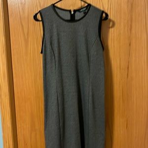 Ralph Lauren sleeveless dress in a herringbone pattern.
